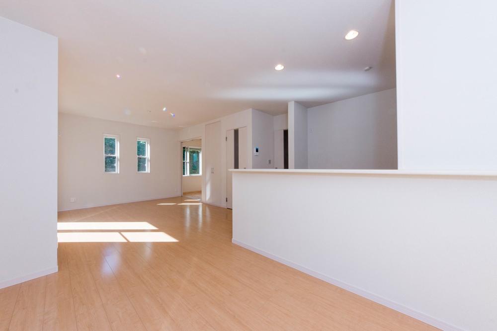 Living. Face-to-face kitchen adopted