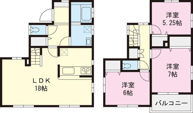 Floor plan. 31,900,000 yen, 3LDK, Land area 110.86 sq m , Building area 87.35 sq m