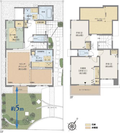 Floor plan. Kokorotto Tsuruke 640m to Peak