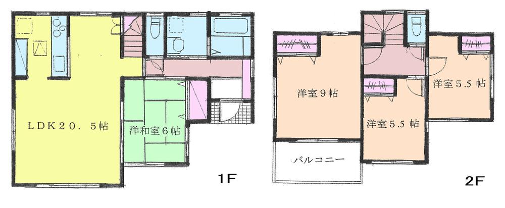 Floor plan. 36,800,000 yen, 4LDK, Land area 185.1 sq m , Building area 105.17 sq m
