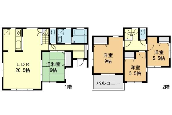 Floor plan. 36,800,000 yen, 4LDK, Land area 185.1 sq m , Building area 105.17 sq m floor plan