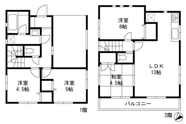 Floor plan. 25,800,000 yen, 4LDK, Land area 110.1 sq m , Building area 87.48 sq m