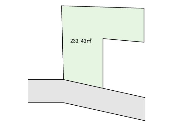 Compartment figure. Land price 29,800,000 yen, Land area 233.43 sq m compartment view