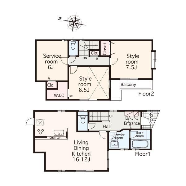 Floor plan. 32,800,000 yen, 2LDK+S, Land area 88.66 sq m , Building area 87.15 sq m