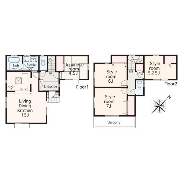 Floor plan. 42,800,000 yen, 4LDK, Land area 117.27 sq m , Building area 92.94 sq m