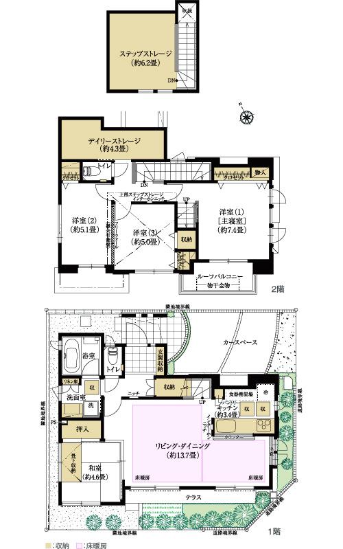 Floor plan. Nakazawa to elementary school 720m