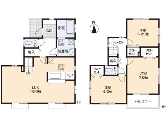 Floor plan. 33,900,000 yen, 3LDK, Land area 110.86 sq m , Building area 87.35 sq m floor plan