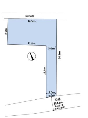 Compartment figure. Because of the road between the population of about 3m, There is a feeling of opening.