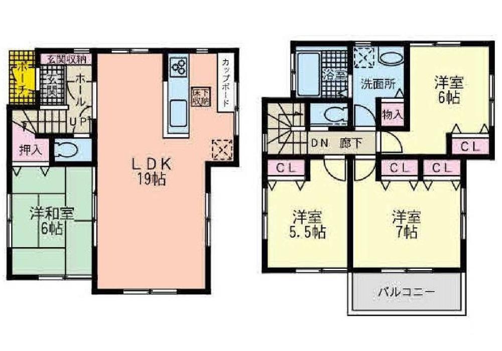 Floor plan. (C), Price 36,800,000 yen, 4LDK, Land area 125.55 sq m , Building area 116.15 sq m