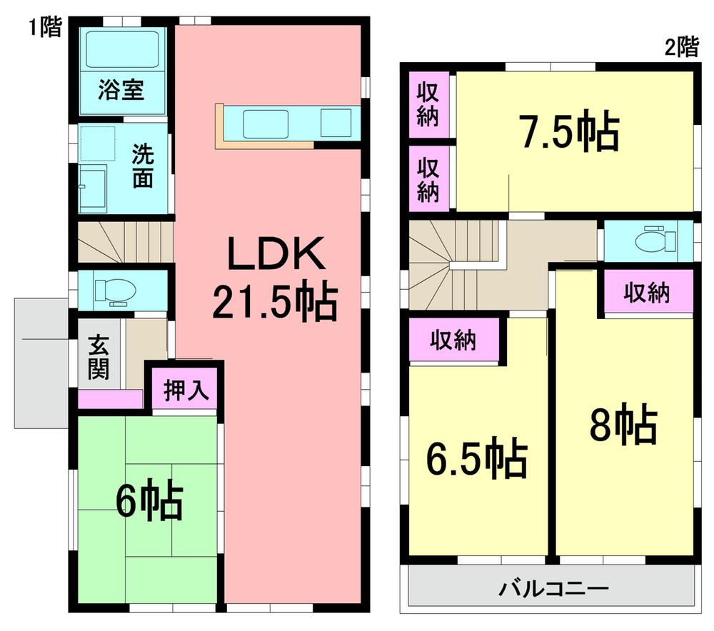 Floor plan. 37,800,000 yen, 4LDK, Land area 125.65 sq m , Building area 109.3 sq m