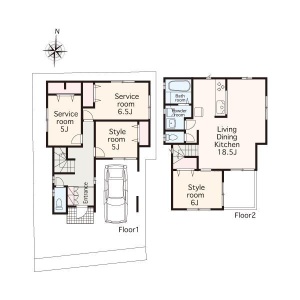 Floor plan. 37,400,000 yen, 2LDK+2S, Land area 100 sq m , Building area 107.9 sq m