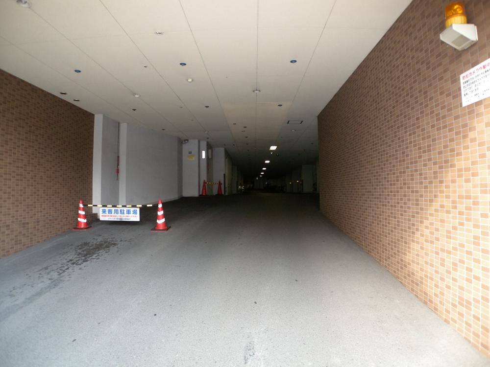 Parking lot. Parking entrance
