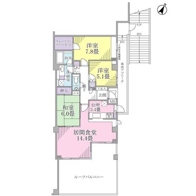 Floor plan. Roof balcony