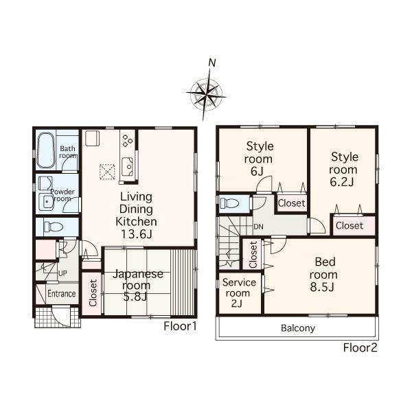 Floor plan. 33,800,000 yen, 4LDK, Land area 125.04 sq m , Building area 94.05 sq m