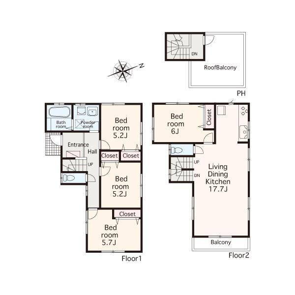 Floor plan. 37,800,000 yen, 4LDK, Land area 103.73 sq m , Building area 96.67 sq m