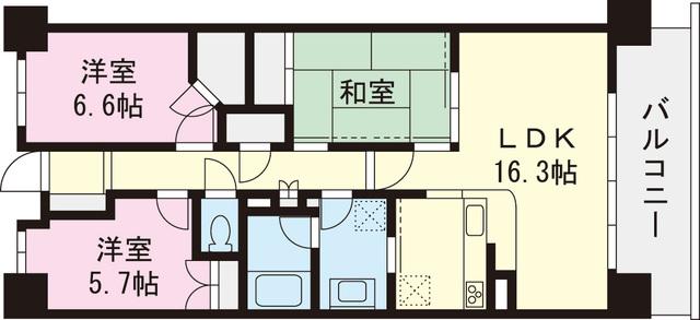 Floor plan. 3LDK, Price 32,800,000 yen, Occupied area 78.96 sq m , Balcony area 11.16 sq m
