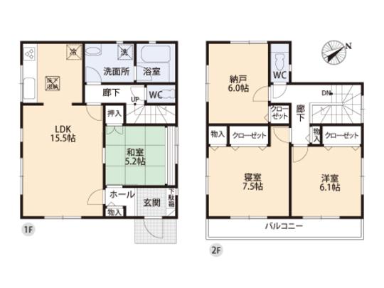 Floor plan. 38,800,000 yen, 3LDK, Land area 100.58 sq m , Building area 97.59 sq m floor plan
