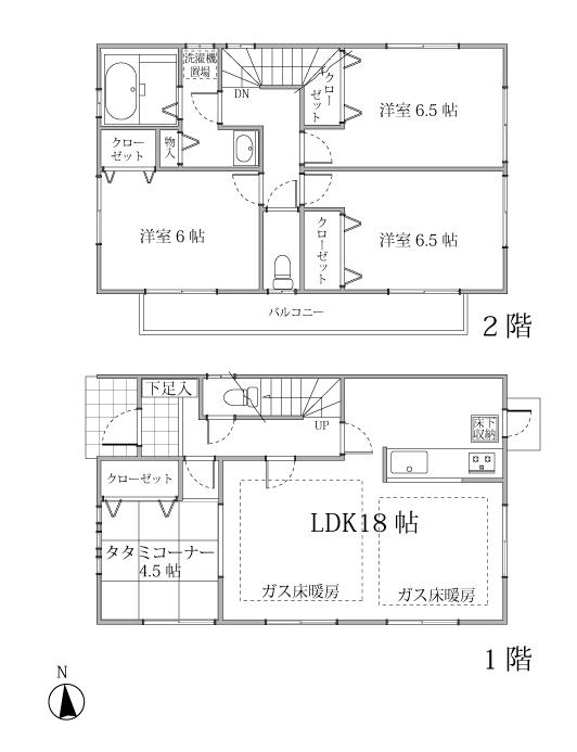 Floor plan. (A Building), Price 39,800,000 yen, 4LDK, Land area 125.04 sq m , Building area 97.7 sq m