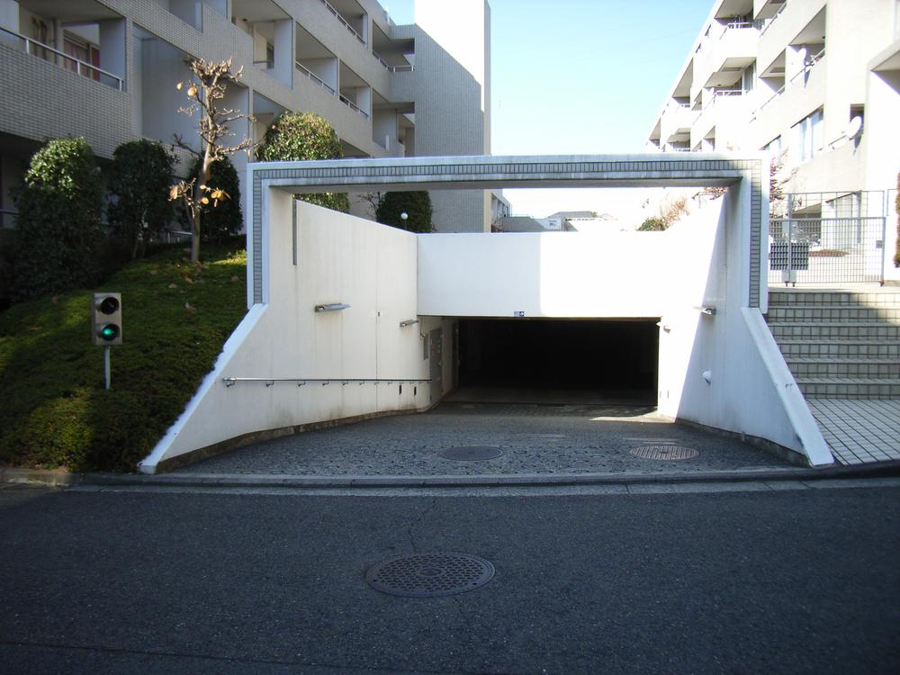 Parking lot. Parking entrance
