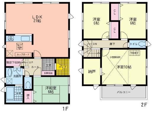 Floor plan. 32,800,000 yen, 4LDK, Land area 145.35 sq m , Building area 113.45 sq m