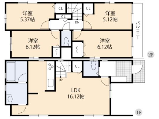 Floor plan. 32,058,000 yen, 3LDK, Land area 81.2 sq m , Building area 95.43 sq m floor plan
