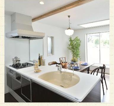 Other Equipment. sink ・ Counter is full open kitchen of artificial marble. Dish washing dryer ・ Water purification function ・ Glass top 3 burner stove standard feature