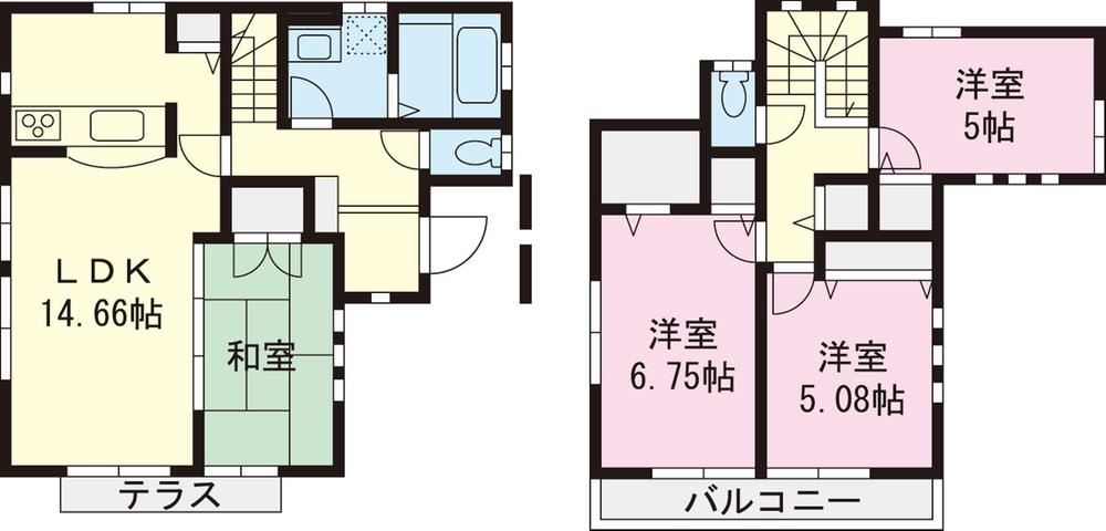 Floor plan. 290m until Hatsune months hill kindergarten