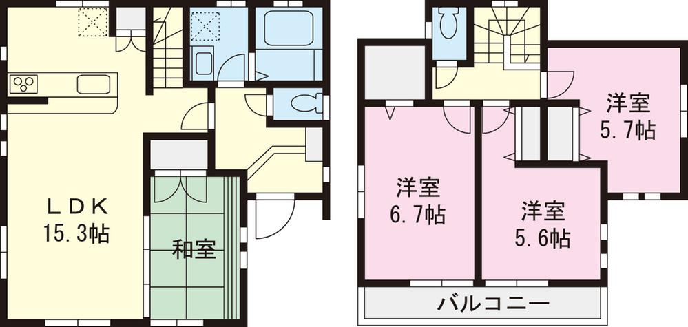 Floor plan. 290m until Hatsune months hill kindergarten
