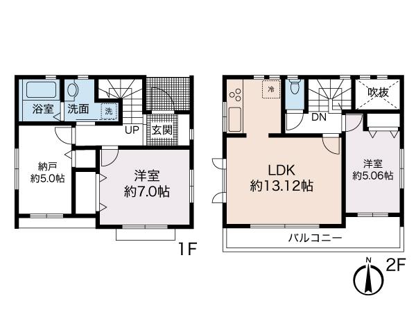 Floor plan. 29,800,000 yen, 2LDK + S (storeroom), Land area 89.8 sq m , Building area 71.68 sq m