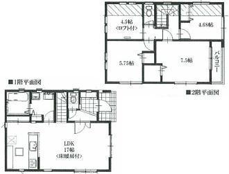 Floor plan. 35,800,000 yen, 4LDK, Land area 77.79 sq m , Building area 89.9 sq m