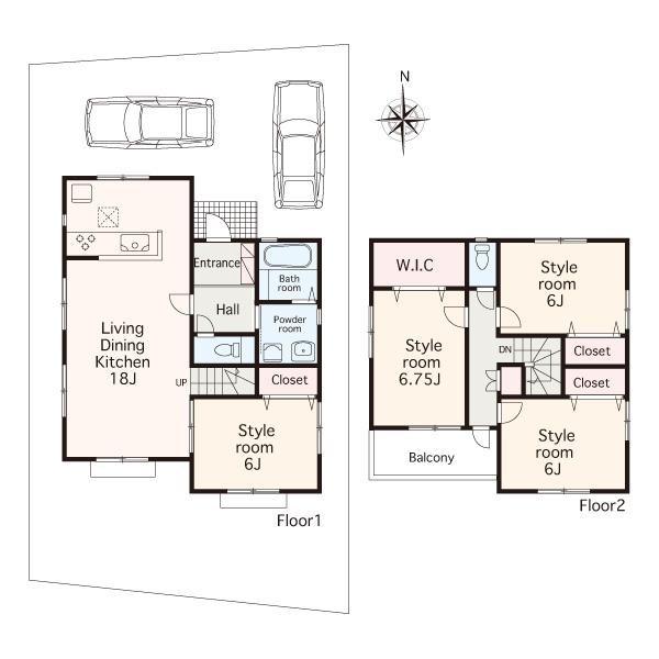 Floor plan. 43,800,000 yen, 4LDK, Land area 140.15 sq m , Building area 102.68 sq m