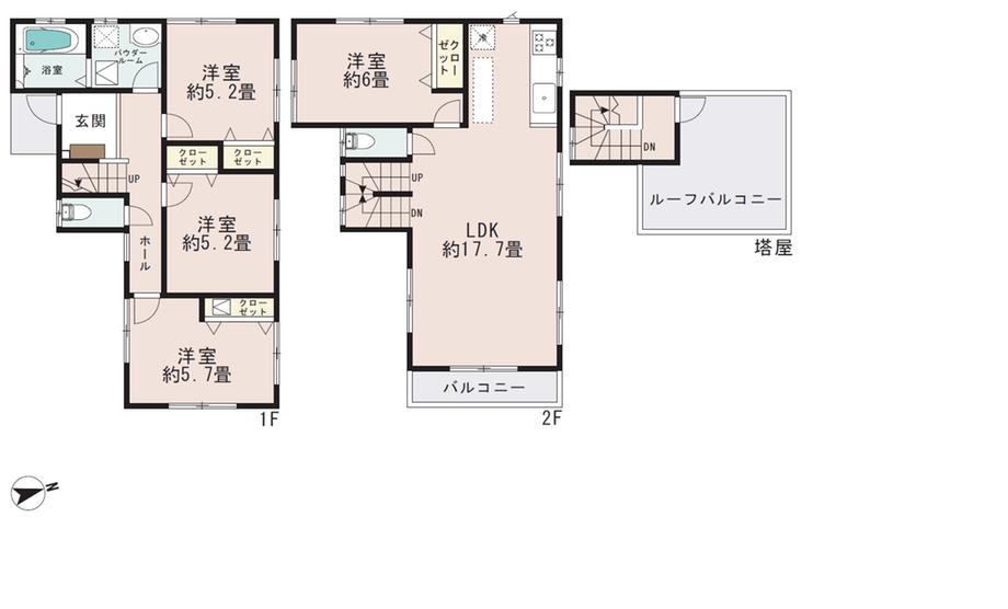 Floor plan. 37,800,000 yen, 4LDK, Land area 103.73 sq m , Building area 96.67 sq m