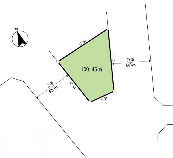Compartment figure. Land price 33 million yen, Land area 100.45 sq m
