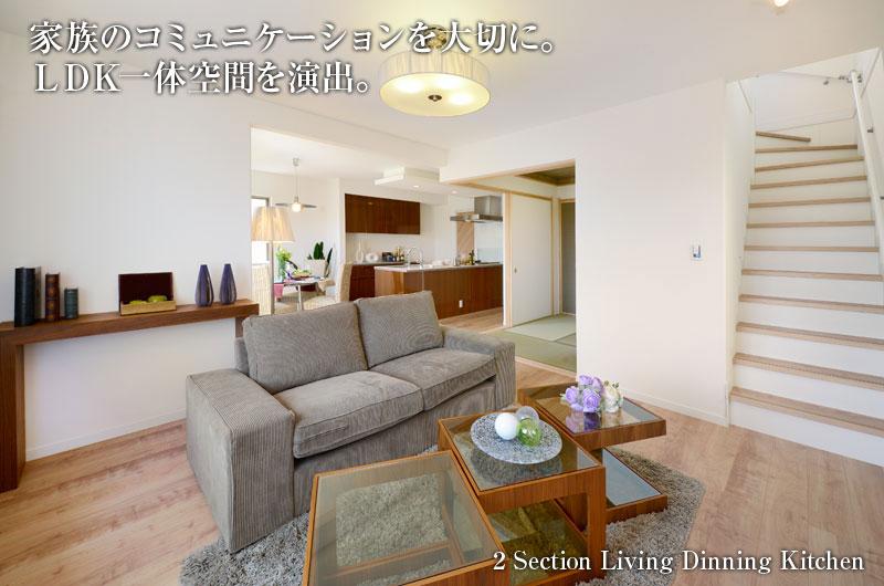 Living. Building 2 living ・ dining ・ Kitchen (August 2013) Shooting