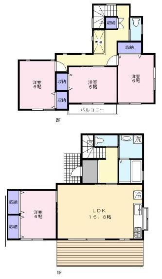 Floor plan. 43,800,000 yen, 4LDK, Land area 168.84 sq m , It is a building area of 103.49 sq m 4LDK of all the living room facing south.