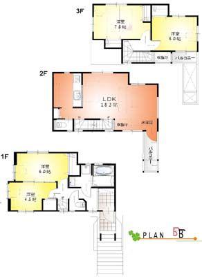 Floor plan. 32,800,000 yen, 4LDK, Land area 78.25 sq m , Building area 96.08 sq m
