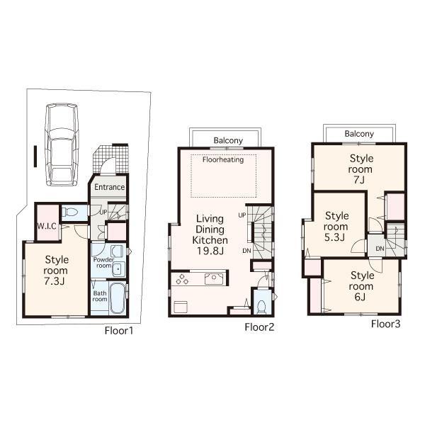 Floor plan. 34,800,000 yen, 4LDK, Land area 62.71 sq m , Building area 101.97 sq m