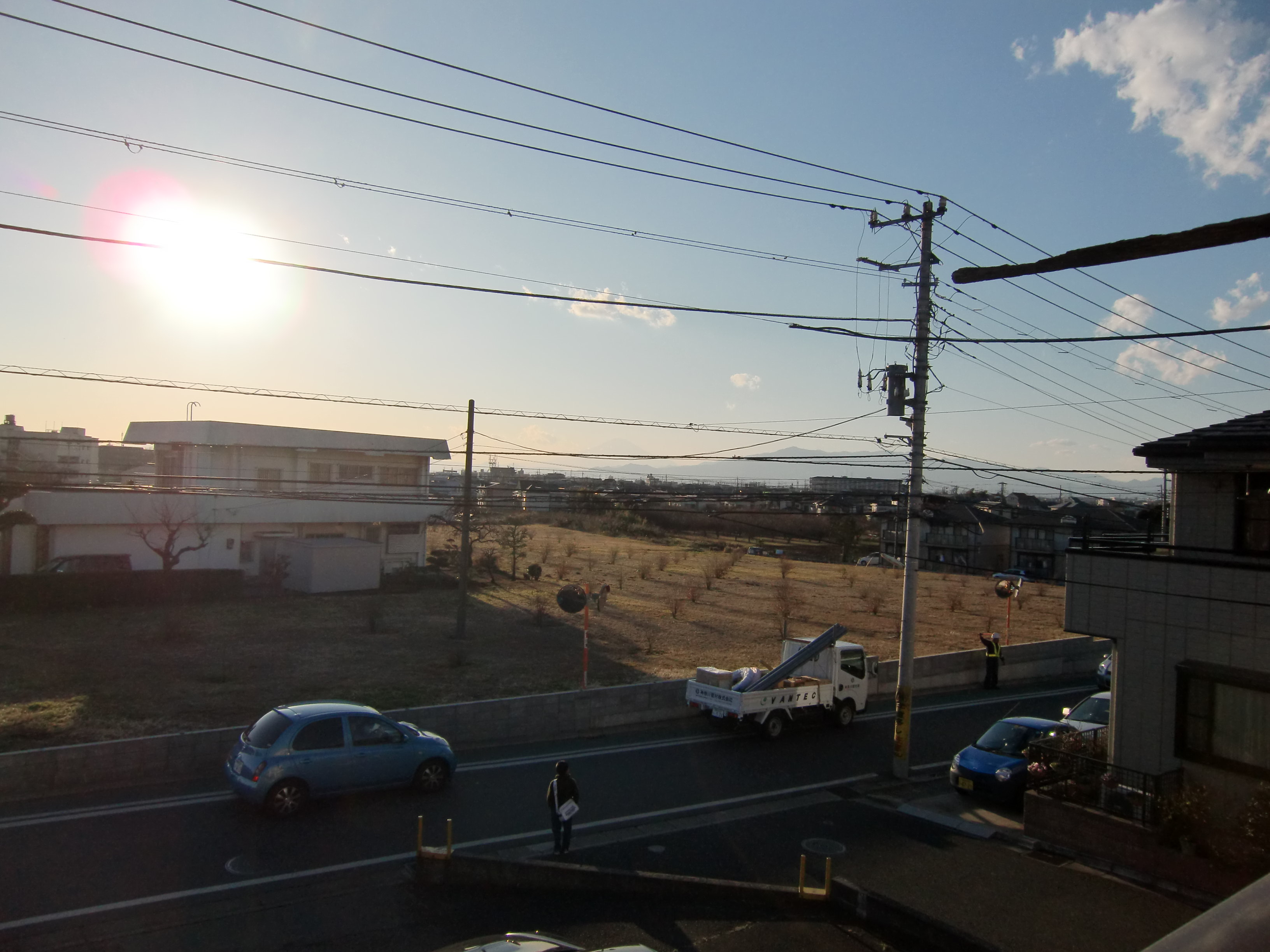View. Mount Fuji is visible from the window.