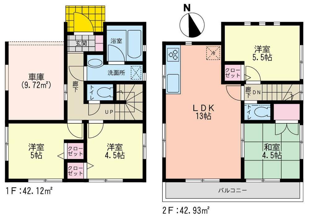 Floor plan. 27,800,000 yen, 4LDK, Land area 87.15 sq m , Building area 85.05 sq m
