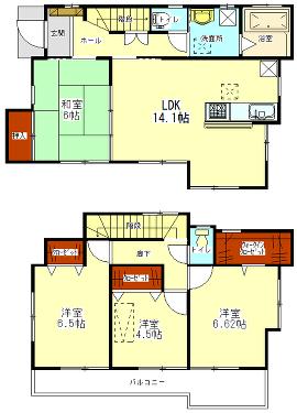 Floor plan. 43,800,000 yen, 4LDK, Land area 105.67 sq m , Building area 94.16 sq m floor plan