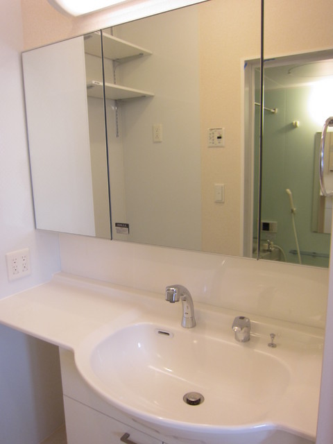 Washroom. Happy independence day wash basin in the morning of the dressing