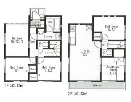 Floor plan. 27,800,000 yen, 4LDK, Land area 87.15 sq m , Building area 85.05 sq m