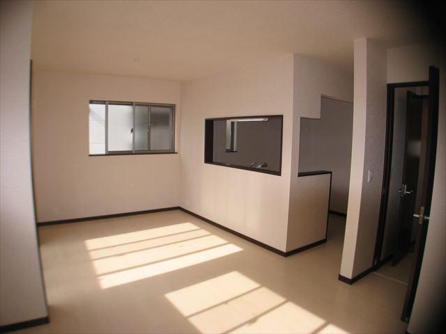 Living. Bright living room, Of course, it is counter kitchen!