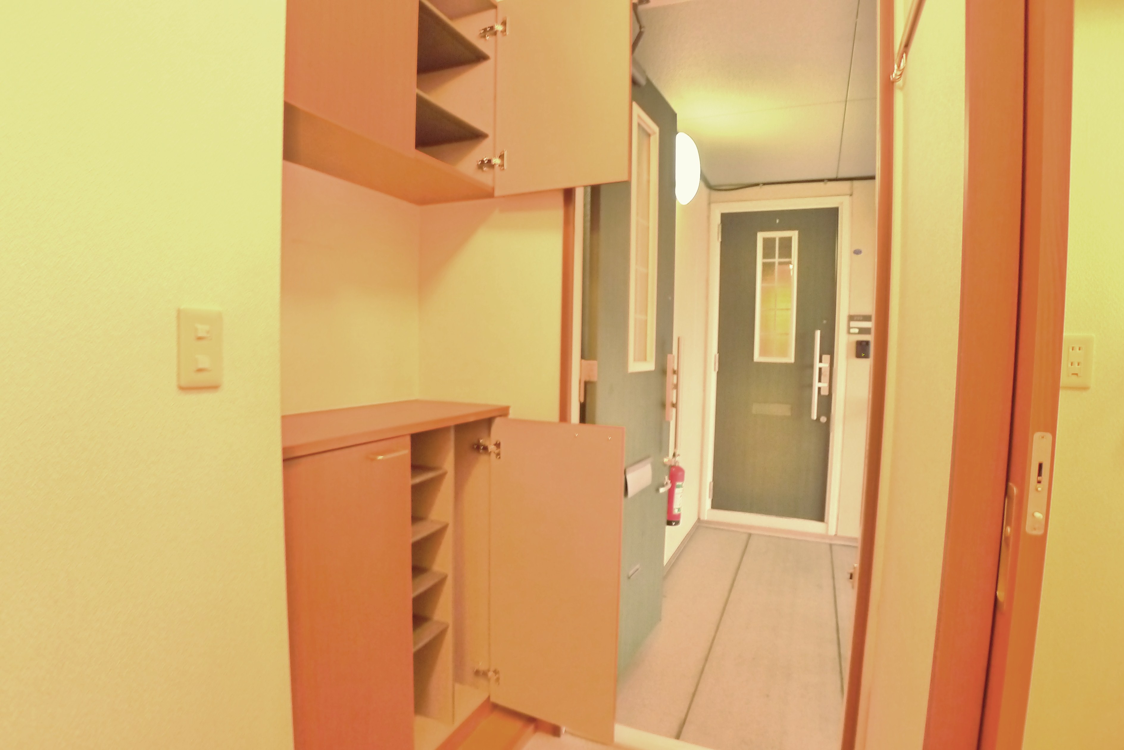 Entrance. Entrance is with storage for shoes