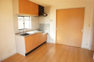 Kitchen. Bright kitchen with a window! Also there plenty of up and down storage!