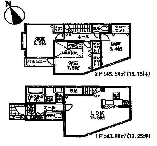 Floor plan. 28.8 million yen, 3LDK, Land area 81.12 sq m , Building area 89.42 sq m