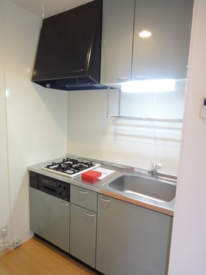 Kitchen. System kitchen (gas two-burner stove ・ With grill)