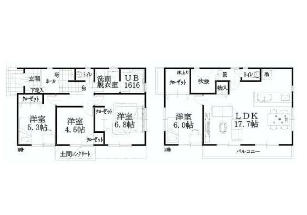 Floor plan. 37,300,000 yen, 4LDK, Land area 162.74 sq m , Building area 98.53 sq m