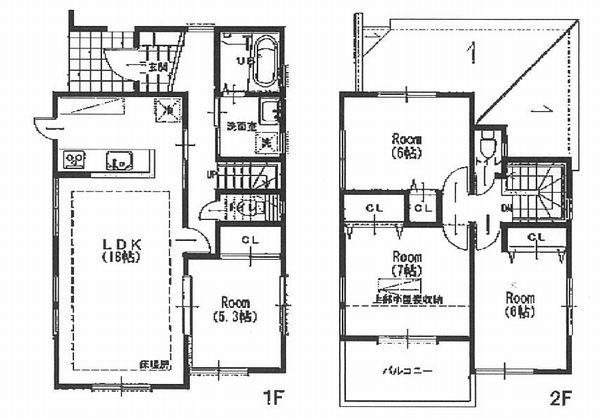 Floor plan. (3 Building), Price 41,958,000 yen, 4LDK, Land area 125.5 sq m , Building area 100.19 sq m