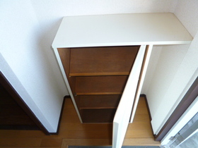 Entrance. Entrance next to the footwear put